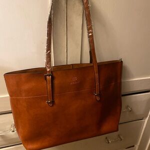 NWOT Bienali Vegan Leather Classic Tan Tote Bag